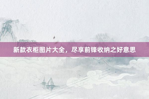 新款衣柜图片大全，尽享前锋收纳之好意思